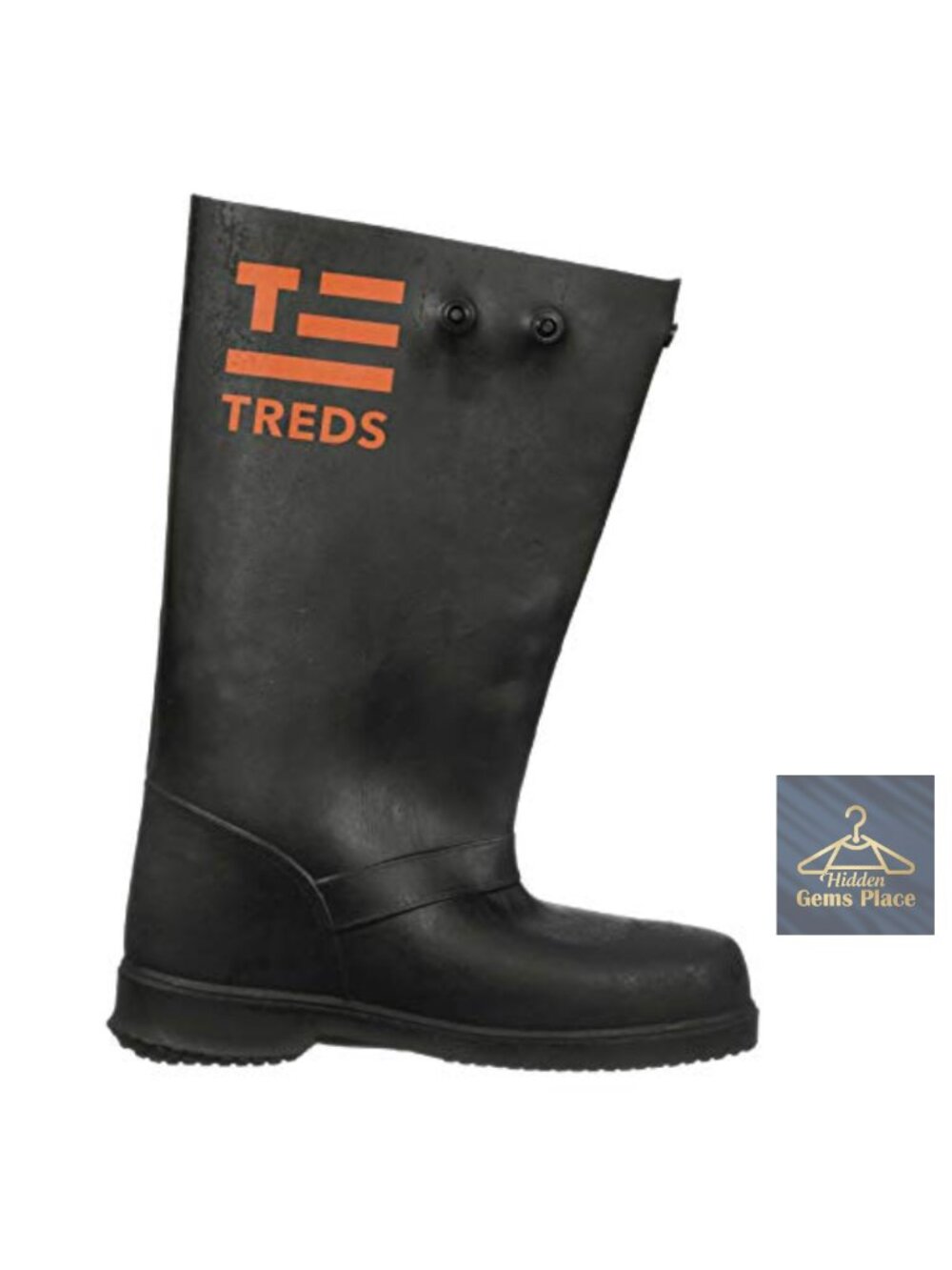 Rubber Concrete Boot Pull-On Overboot for Construction Mud & Snow Size L/XL 17"